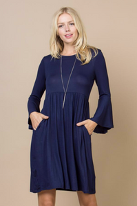 Navy Bell Dress