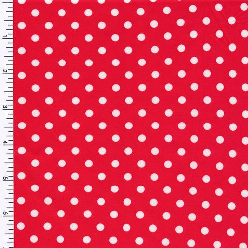 Mini Poco Dot Tricot-white-red Printed Spandex